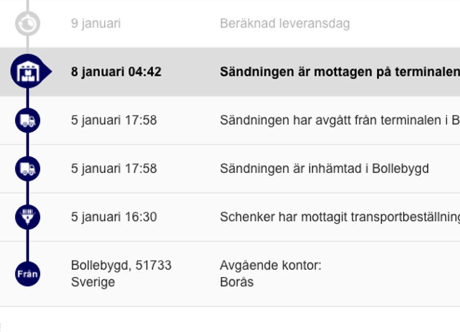 Spåra paket - DB Schenker